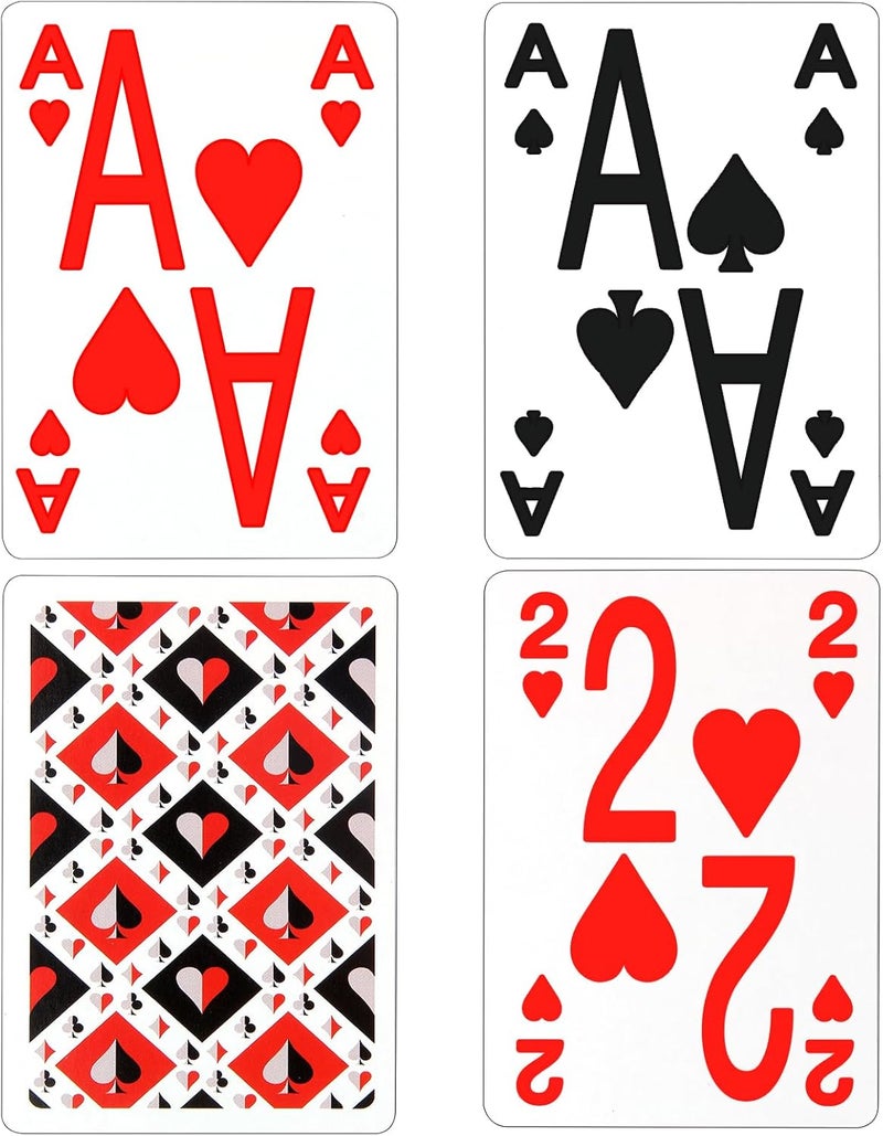 LYJXIAITY 2-Piece Elite Low Vision Playing Cards Set – Large Font, Easy-to-Read Playing Cards for Visually Impaired People - Image 1